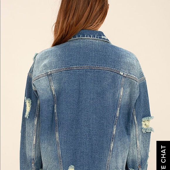 Lulus oversized denim jacket - Picture 3 of 6